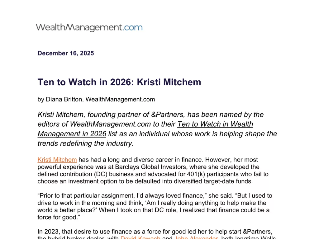 Ten to Watch in 2026: Kristi Mitchem